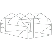 Outsunny 11.5 x10 x6.5 ft Walk-in Tunnel Greenhouse with Zippered Mesh Door and 8 Mesh Windows, Gardening Plant Hot House with Galvanized Steel Hoops, Green(m-9)