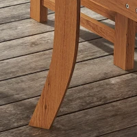 Outsunny Outdoor Patio Dining Set, 4 Seater Wood Dining Table and Chairs for Backyard, Conservatory, Garden, Poolside, Deck, Teak(m-9)