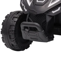 Qaba 6V Kids ATV, 4 Wheels Kids Quad with Button Control, 45Mins Runtime, Max 1.2MPH, Max 55lbs Load for 18-48 M, Black(m-11)