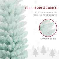 HOMCOM 5ft Pencil Christmas Trees, Skinny Artificial Christmas Tree for Xmas Holiday Decor, Gradient Blue(m-5)