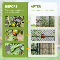 Outsunny 6' x 4' x 6' Crop Cage, Plant Protection Tent with Zippered Doors for Vegetable Garden, Backyard, Black(m-4)