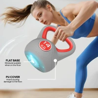 Soozier 31 lb Soft Kettlebell, Sand Filled Weight with Grip Handle, Solid Kettlebell Weight for Full Body Workout, Red(m-6)