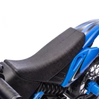 Qaba 12V Kids Electric Motorcycle, Ride on Motorcycle with Training Wheels, Rear Suspension, Horn for 3-6 Years, Blue(m-12)