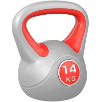 Soozier 31 lb Soft Kettlebell, Sand Filled Weight with Grip Handle, Solid Kettlebell Weight for Full Body Workout, Red(m-9)
