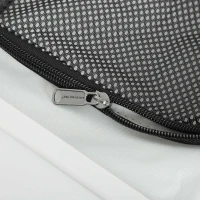PawHut Pet Carrier Bag, Soft-Sided Dog Carrier with Bottom Board and Mesh Windows, Foldable Pet Travel Bag, Grey(m-11)