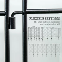 Outsunny 7 Pack Garden Fencing for Yard, Decorative Fence Panels as Flower Edging, Black(m-5)