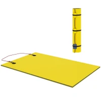 Soozier 9' x 6' Lily Pad Water Mat for 2 Adults, Floating Water Pad for Lake, Pool, Ocean, Beach, and Boating, Yellow(m-1)