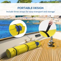 Soozier 9' x 6' Lily Pad Water Mat for 2 Adults, Floating Water Pad for Lake, Pool, Ocean, Beach, and Boating, Yellow(m-6)