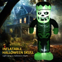 HOMCOM 8FT Outdoor Halloween Inflatable Skeleton Frankenstein(m-4)