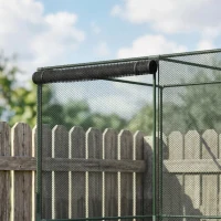 Outsunny 6' x 4' x 6' Crop Cage, Plant Protection Tent with Zippered Doors for Vegetable Garden, Backyard, Black(m-9)