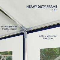 Outsunny 16.5' x 33' Large Party Tent, Heavy Duty Outdoor Canopy Tent with Removable Sidewalls, 10 Windows, Blue(m-4)