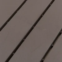 Outsunny 9 Pcs PP Interlocking Composite Deck Tile, 12" x 12" Outdoor Flooring Tiles for Indoor and Outdoor Use, Tools Free Assembly, Brown(m-10)