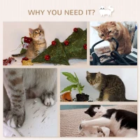 PawHut 4 PCs 9.3" H Cat Wall Shelves, Pet Wall-mounted Climbing Shelf Set, Kitten Activity Centre with Condo, Cushion, Scratching Post, Jumping Platform, Grey(m-6)