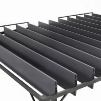 Outsunny 12.8' x 9.7' Outdoor Pergola with Retractable Roof, Aluminium Louvered Pergola Canopy Gazebo for Lawn Garden Patio, Grey(m-12)