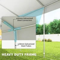 Outsunny 20'x33' Heavy Duty Large Party Tent & Carport with Removable Sidewalls, Portable Garage Canopy Tent, White(m-4)