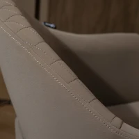 Vinsetto Mid Back Home Office Chair, Computer Desk Chair with Adjustable Height and Padded Seat, Brown(m-20)