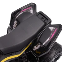 Qaba 6V Kids ATV, 4 Wheels Kids Quad with Button Control, 45Mins Runtime, Max 1.2MPH, Max 55lbs Load for 18-48 M, Black(m-12)