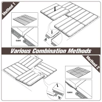 Outsunny 9 Pcs PP Interlocking Composite Deck Tile, 12" x 12" Outdoor Flooring Tiles for Indoor and Outdoor Use, Tools Free Assembly, Brown(m-6)