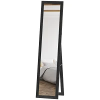 HOMCOM 15" x 62" Full Length Mirror for Bedroom, Free Standing Dressing Mirror, Wall Mirror for Living Room, Black(m-2)