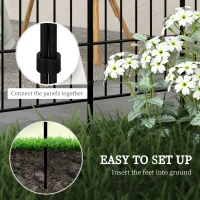Outsunny 8 Pack Garden Fencing for Yard, Decorative Fence Panels as Flower Edging, Grids(m-4)