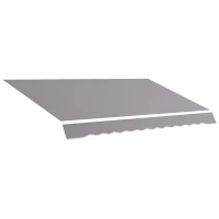Outsunny Retractable Awning Fabric Replacement for 11' x 10' Outdoor Sunshade Canopy Awning, UV Protection Cover, Light Grey(m-2)