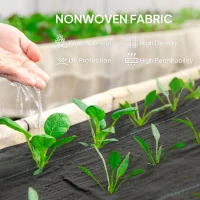 Outsunny 4FT x 300FT Weed Barrier Landscape Fabric, 5oz Heavy Duty Woven Weed Control Fabric for Landscaping(m-4)