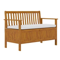 Outsunny 30 Gallon Storage Bench Deck Box with Zippered Padded Cushion Loveseat Perfect for Patio Garden Storage and Front Porch Decor(m-1)