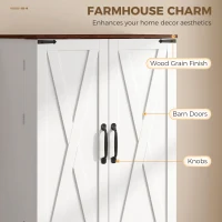 HOMCOM 65" Kitchen Pantry Cabinet Adjustable Shelves Tall Storage Cabinet Door Shelves 8 Shelves Brown White(m-6)
