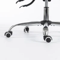 HOMCOM Criss Cross Chair with Wheels, Waterfall Armrests, Overstuffed Wide Office Chair with Footrest, Dark Grey(m-10)