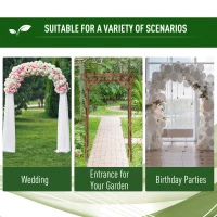 Outsunny 79" Plant Trellis, Arched Garden Arbour with Pergola Style Roof, Fir Wood Frame for Climbing Vines(m-7)