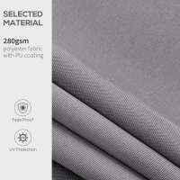 Outsunny Retractable Awning Fabric Replacement for 11' x 10' Outdoor Sunshade Canopy Awning, UV Protection Cover, Light Grey(m-4)