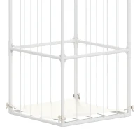 Qaba Stuffed Animal Storage Organizer, Teddy Toy Storage Organizer with Waterproof Bottom for Playroom, Nursery, 47x47x132cm(m-10)