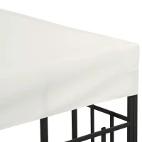 Outsunny 10' x 10' Gazebo Replacement Canopy 2 Tier Top UV Cover Pavilion Garden Patio Outdoor Cream White (TOP ONLY)(m-9)