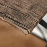 HOMCOM Computer Desk with Storage Shelves, Writing Desk for Home Office, Study Workstation, Brown(m-8)