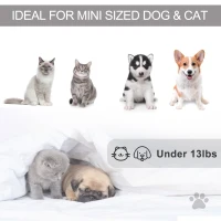 PawHut Pet Teepee Tent Cat Bed Dog House with Thick Cushion Chalkboard for Kitten and Puppy up to 13lbs 28inch Grey(m-6)