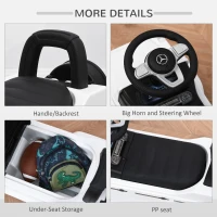 Aosom Compatible Baby Toddler Push Car Foot-to-Floor Ride-On Wheel Mercedes-Benz G350 Licensed White(m-7)