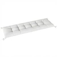 Outsunny Patio Lounge Chair Cushion, UV50+ Chaise Lounge Chair Cushion with Securing Straps for Patio, 78 x 25.6 inch, Cream White(m-9)