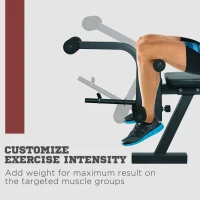 Soozier Weight Bench, Flat Incline Decline Workout Bench Press Set with Squat Racks, Leg Developer, Weight Plate Stand(m-6)