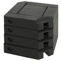 Outsunny Offset Umbrella Base Weight Set, Fillable Outdoor Umbrella Weights, 175 lb. with Water or 230 lb. with Sand, Black(m-1)