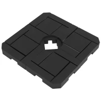 Outsunny Offset Umbrella Base Weight Set, Fillable Outdoor Umbrella Weights, 175 lb. with Water or 230 lb. with Sand, Black(m-11)