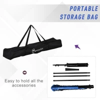 Soozier Baseball Practice Net Set with 7.5x7ft Catcher Net, Ball Caddy and Batting Tee, Blue(m-4)