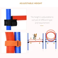 PawHut Dog Agility Training Equipment with Easy 3-Piece Set, Dog Obstacle Course for Backyards of Small Size(m-5)