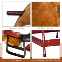 Qaba Kids Spring Rocking Horse Rodeo Bull Style with Realistic Sounds for Children over 3 Years Old(m-7)