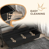 PawHut 53.5"H Small Animal Cage 5-Level Metal Ferret Cage for Rabbits(m-5)