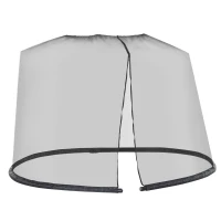 Outsunny 7.5FT Patio Umbrella Net, Universal Canopy Mesh Netting with Zipper Door, Weight & Draw String for Umbrella Table or Outdoor Seating, Black(m-11)