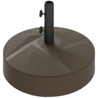 Outsunny Patio Umbrella Base Holder, Heavy Duty Outdoor Umbrella Stand Base, Brown(m-1)