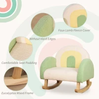 Qaba Kids Sofa, Rocking Toddle Sofa Chair, Gift for 18-36 months, Green(m-5)