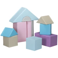 Soozier 11 Piece Soft Play Blocks Kids Climb and Crawl Gym Toy Foam Building Multicolour(m-2)