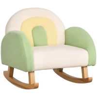 Qaba Kids Sofa, Rocking Toddle Sofa Chair, Gift for 18-36 months, Green(m-1)