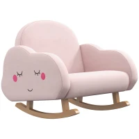 Qaba Rocker Armchair for Nursery Playroom Preschool for 1.5-5 Years, Pink(m-1)